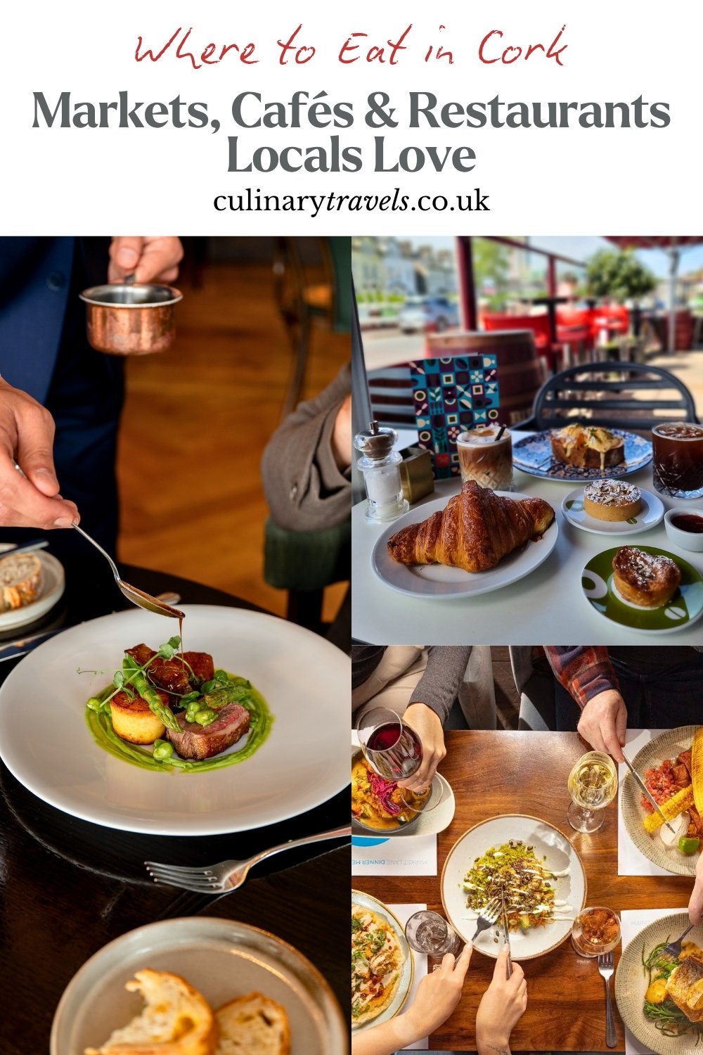 Social share image for a food-led stay in Cork, featuring the text Markets, Cafés & Restaurants Locals Love